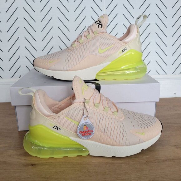 ✨✨Nike Air Max 270 Womens Shoes Sz 9 Peach Pink Green Comfy Sneakers AH6789-802✨ - Picture 1 of 10